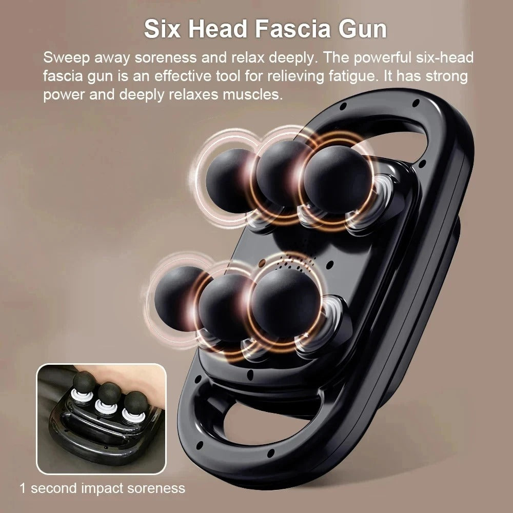 6 Headed Massage Gun