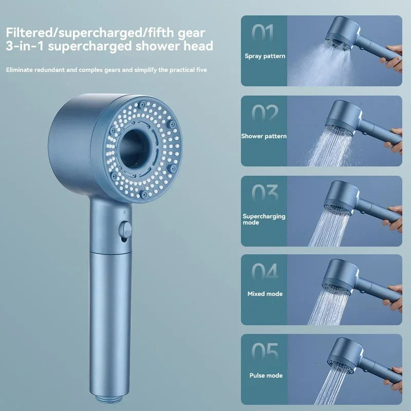 5 Modes Filtered Shower Head