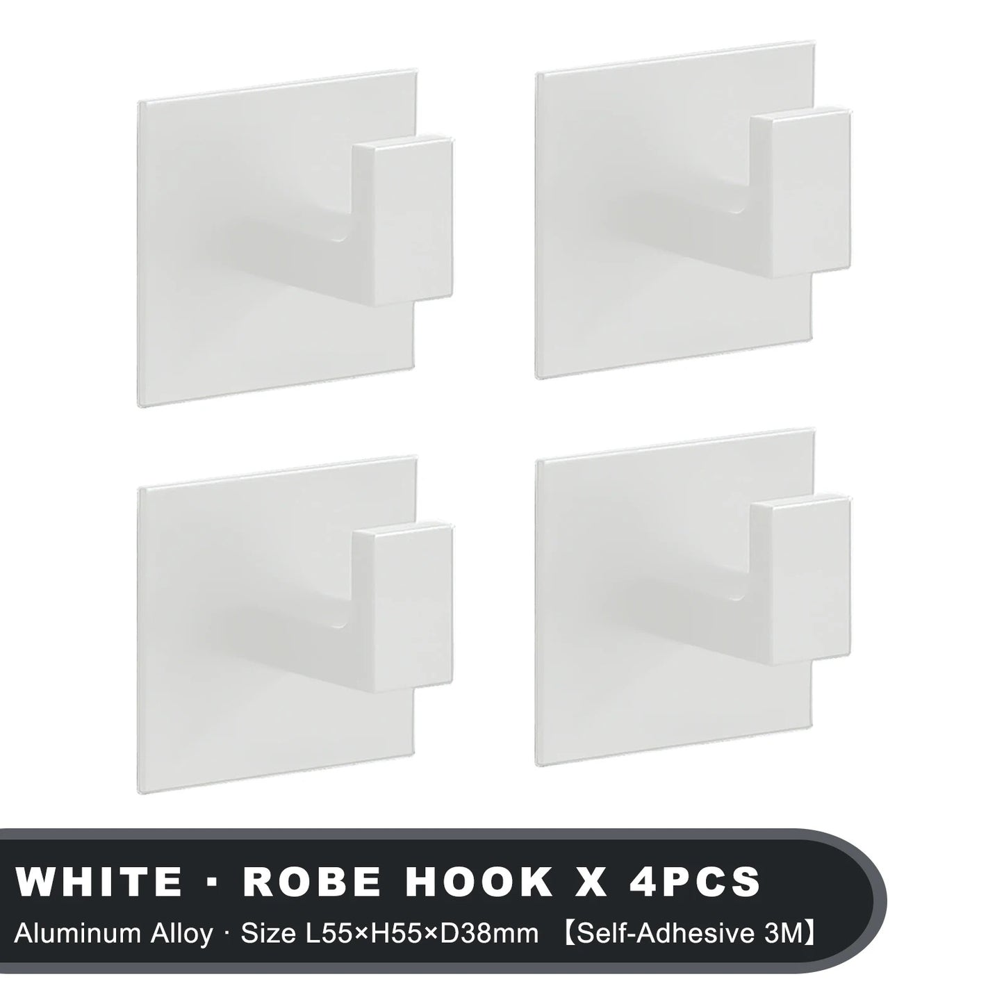4Pcs Aluminium Alloy Adhesive Wall Hook